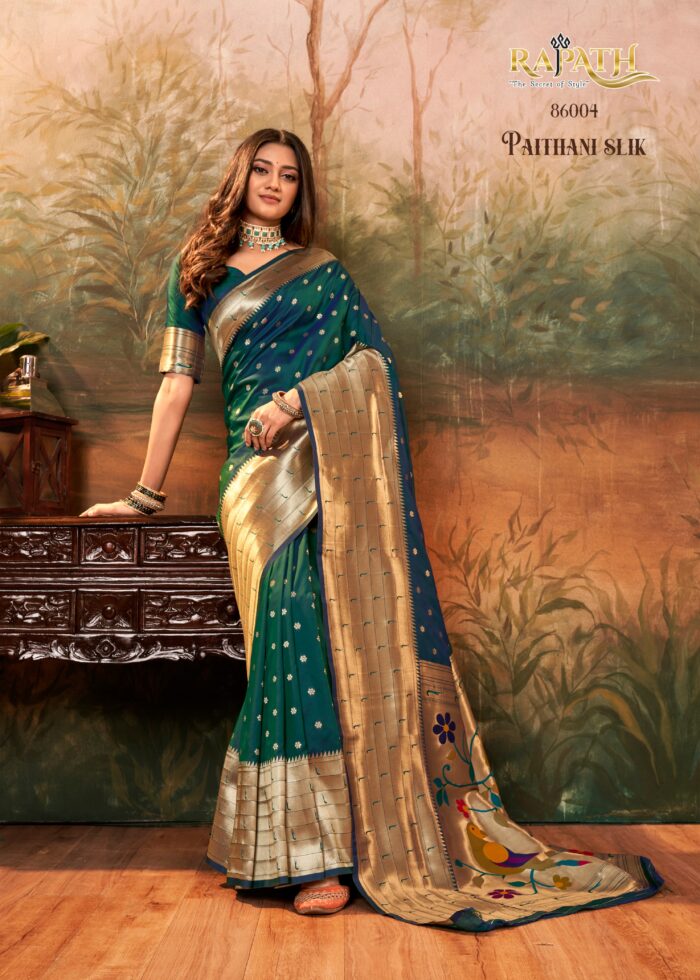 Pure Paithani Silk with Zari Weaving Saree